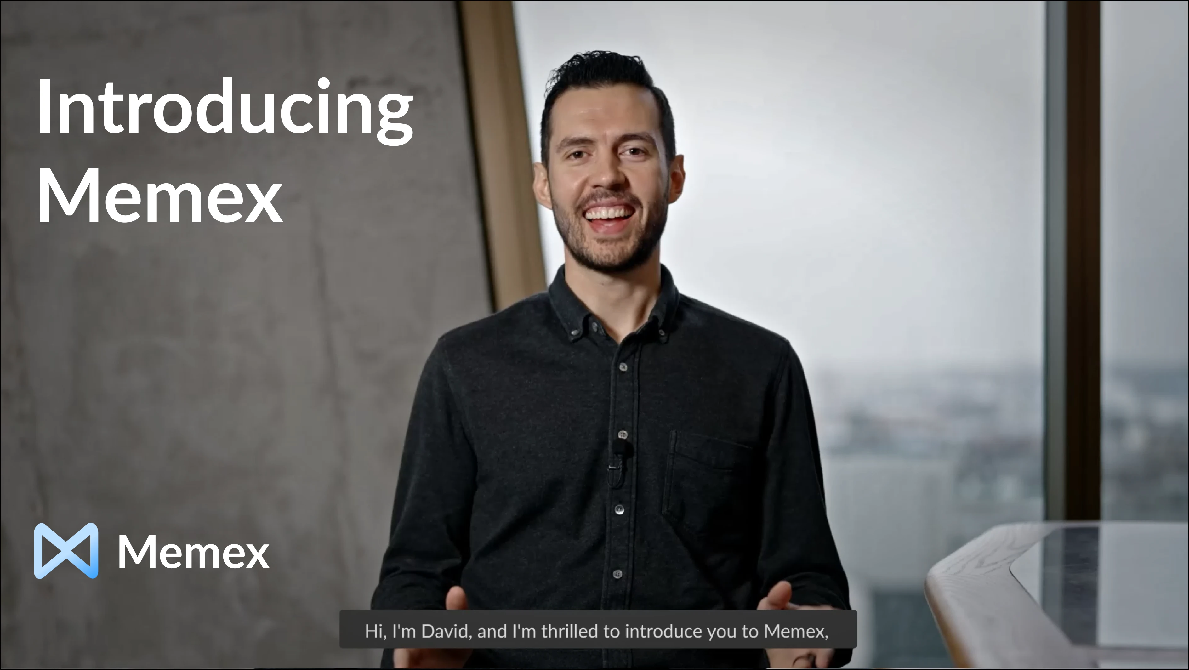 Memex desktop interface - click to play video