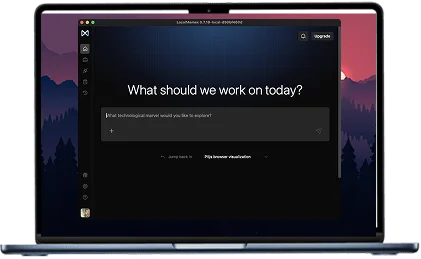Memex Desktop application running on a MacBook